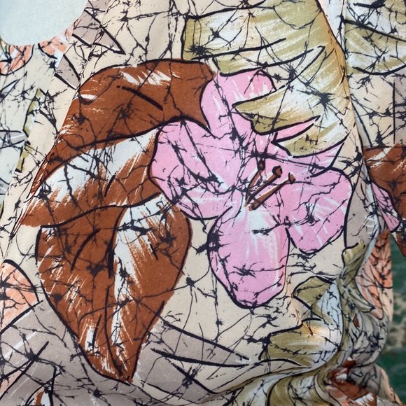 1980s Copy Cats 2pc Poly Print Skirt set - Picture 3 of 5